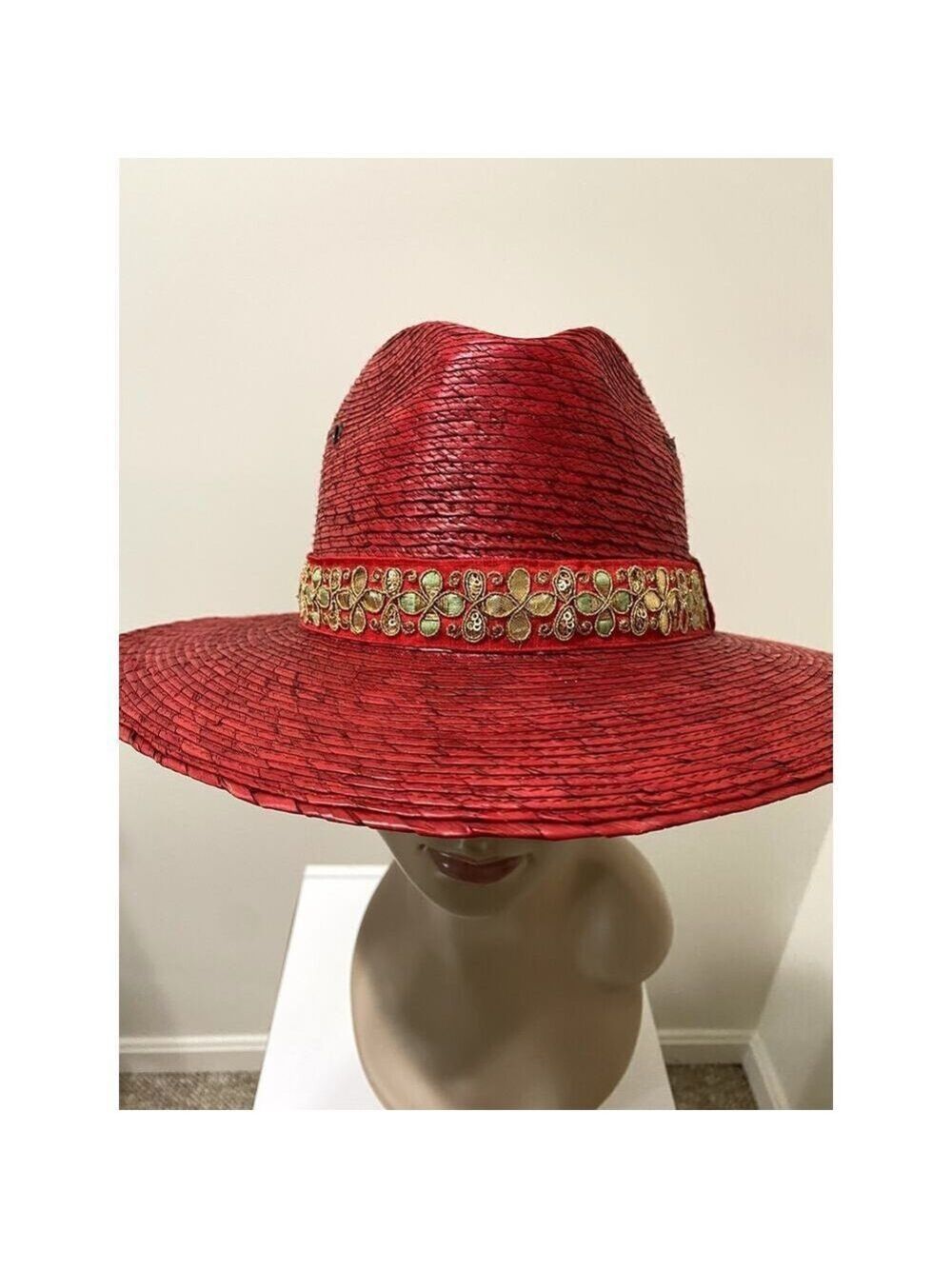 Paradise i5 Boutique Red Western Hat- (EUC) - Picture 3 of 8